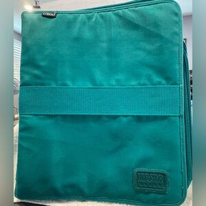 Vintage 90s Mead Five Star Zipper 3 Ring Binder Teal